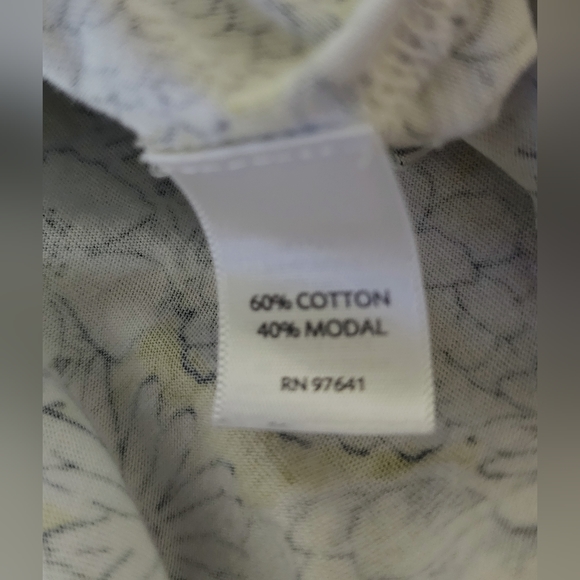 J.Jill Printed Scoop Neck Layering Tank Floral Print size2X Black & White w/Pink - Picture 5 of 7